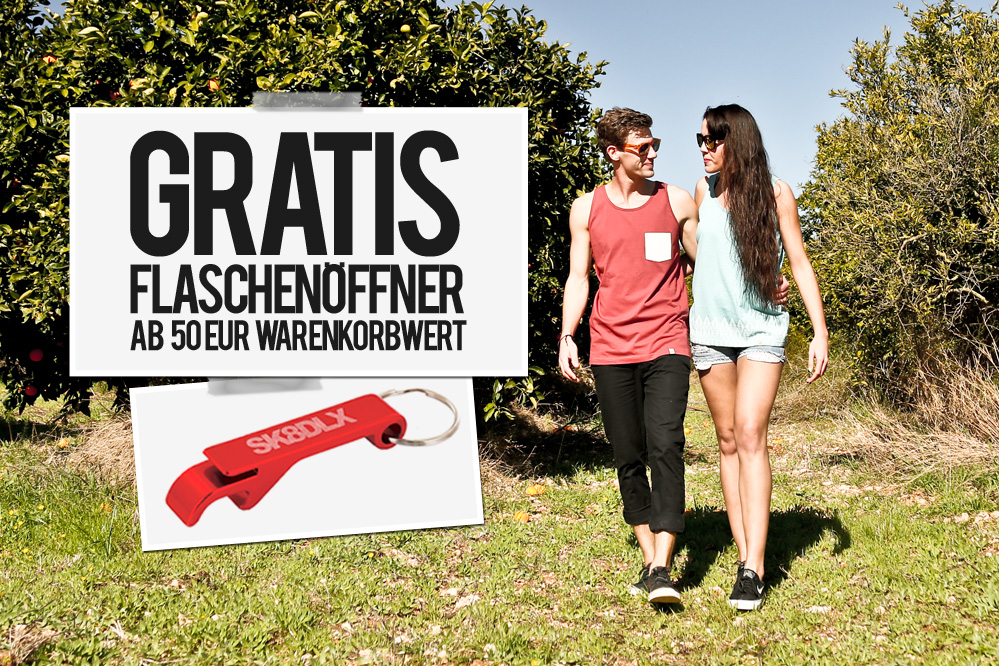 Ab einer Bestellung mit einem Warenkorbwert von mind. 50 Euro gibt's jetzt einen schicken Flaschenöffner gratis dazu