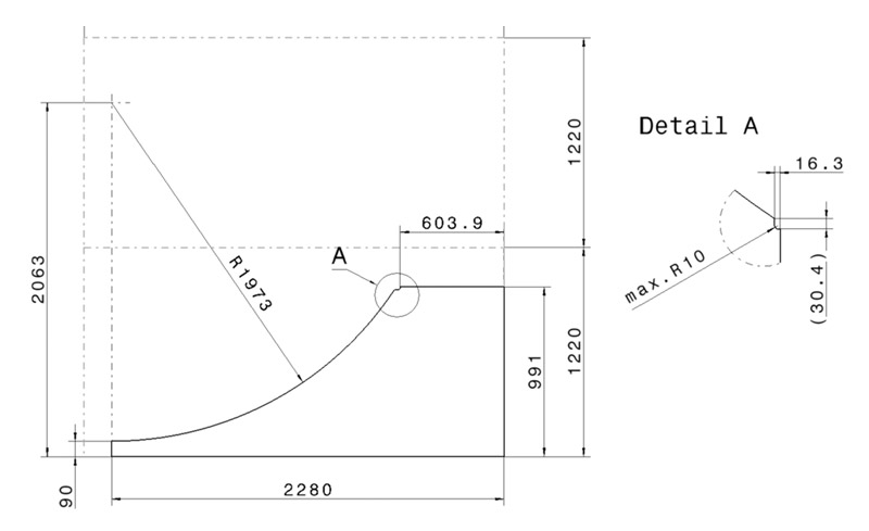 mini ramp transition radius