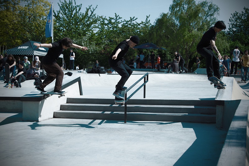 skatedeluxe Skate Team beim Vans Shop Riot