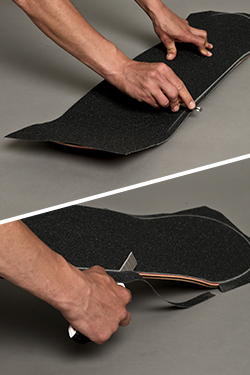 Cut off excess Griptape