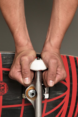 Push the wheel on to the bearing