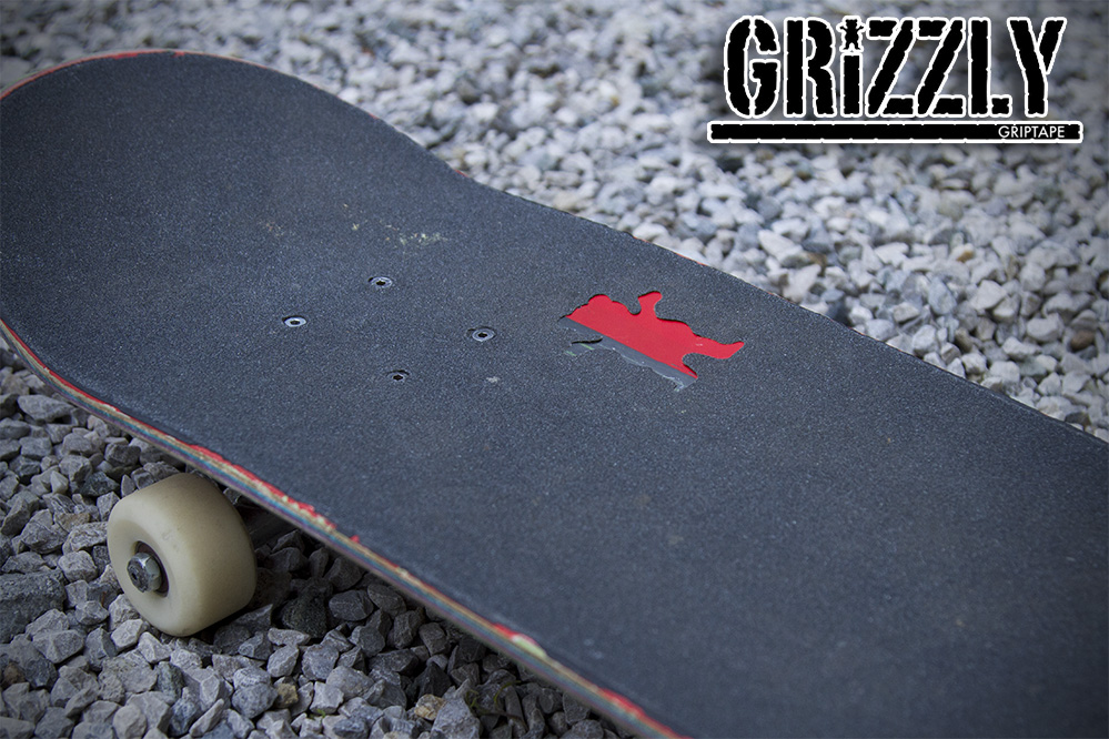 Grizzly 9" x 33" Pro quality bubble free￼ Red flame￼Skateboard Grip Tape