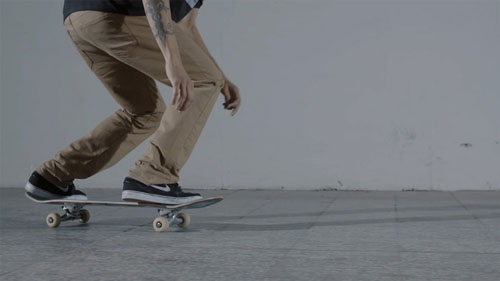 Skateboard Trick BS 180 Ollie