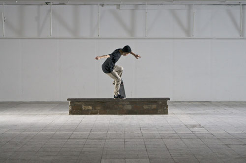 Skateboard Trick BS Bluntslide