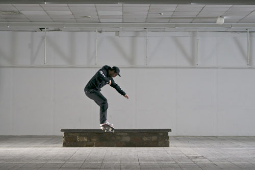 Skateboard Trick BS Noseslide