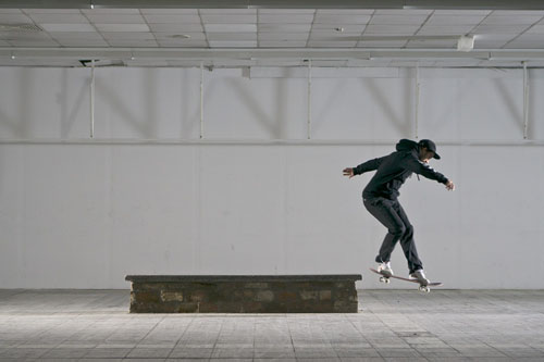 Skateboard Trick BS Noseslide