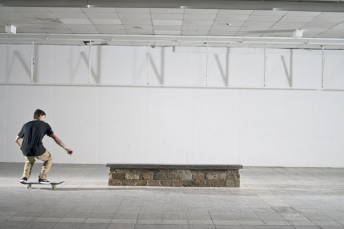 Skateboard Trick FS Bluntslide Feet Position