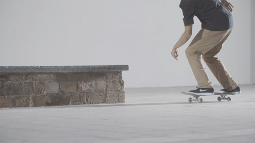 Skateboard Trick FS Crooked Grind