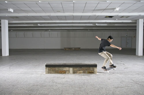 Skateboard Trick FS Lipslide