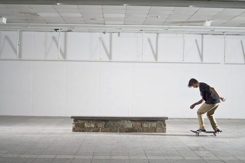 Skateboard Trick FS Noseslide