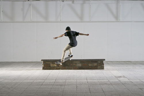 Skateboard Trick FS Smithgrind