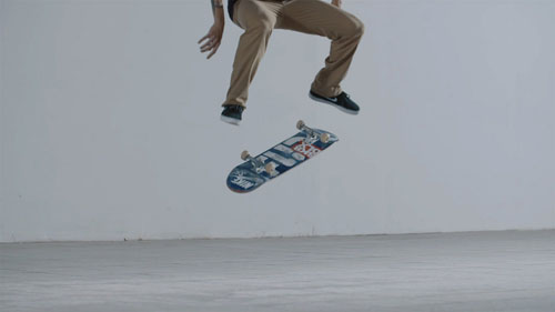 Skateboard Trick SW Kickflip / SW Heelflip