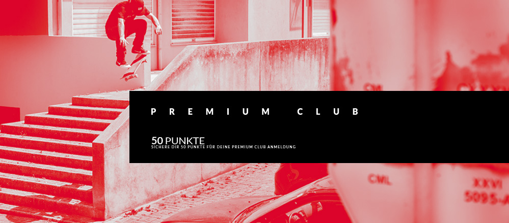 50 Punkte für die Anmeldung im Premiumclub 50 Punkte für die Anmeldung im Premiumclub