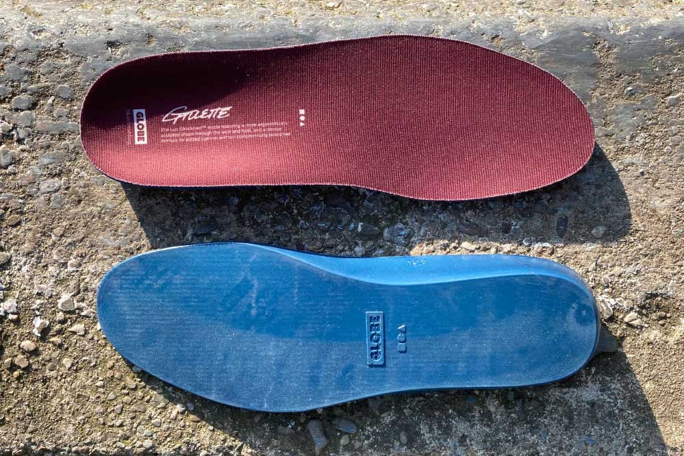Globe Gillette skate shoe review - insoles