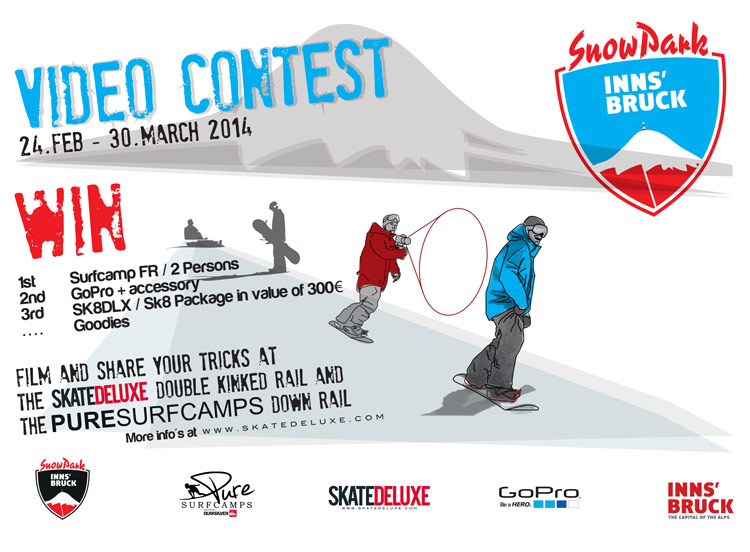 Offizieller Flyer Snowpark Videocontest Video Contest im Snowpark Innsbruck